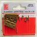 ORECA---2-CERNIERE-TRETTE-PIANE-CON-PERNO-FISSO,-OTTONE-LUCIDO-30X25MM