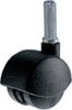 ORECA---2-RUOTE-DOPPIE-PER-MOBILIO-MATERIALE-PLASTICO-NERO---CON-PERNO-ZIGRINATO-DA-8x26MM---kg-15---ø-35