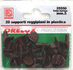 ORECA---20-SUPORTI-REGGIPIANO-IN-PLASTICA-MARRONE,-CON-PERNO-5MM