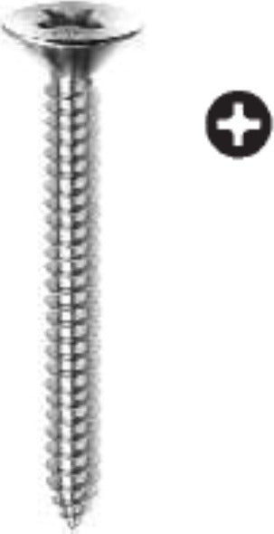 ORECA---25-VITI-AUTOFILETTANTI-TESTA-PIANA-SVASATA-CON-IMPRONTA-A-CROCE-IN-INOX-4,2X16