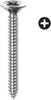 ORECA---25-VITI-AUTOFILETTANTI-TESTA-PIANA-SVASATA-CON-IMPRONTA-A-CROCE-IN-INOX-4,2X16