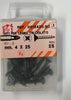 ORECA---25-VITI-PER-LEGNO-TRUCIOLATO-TESTA-PIANA-SVASATA-IMPRONTA-A-CROCE-PZ-4X25mm-IN-ACCIAIO-BRUNITO