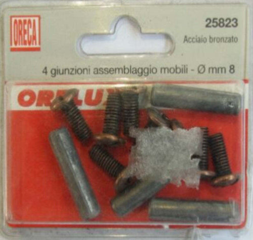 ORECA---4-GIUNZIONI-PER-MOBILI-IN-FERRO-BRONZATO-8X32MM