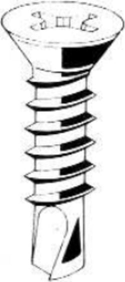ORECA---6-VITI-AUTOPERFORANTI-TESTA-PIANA-SVASATA-TAGLIO-A-CROCE-ZINCATE-4,8X38