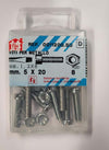 ORECA---8-VITI-PER-METALLO-TESTA-CILINDRICA-CON-DADO-ESAGONALE---5X20MM***