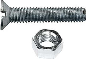 ORECA---9-VITI-PER-METALLO---TESTA-PIANA-SVASATA-CON-DADO-ESAGONALE-5X20MM---FERRO-ZINCATO