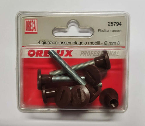 ORECA---GIUNZIONI-PER-ASSEMBLAGGIO-MOBILI-FORO-8MM-LUNGHEZZA-DA-45-A-55MM