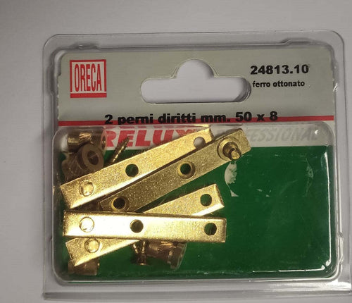 ORECA---PERNI-DIRITTI-IN-FERRO-OTTONATO-50X8MM-2-COPPIE