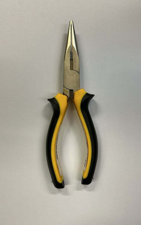 ORECA---PINZA-A-BECCHI-SEMITONDI-DRITTI-160MM-MANICO-BIMATERIALE-GIALLO/NERO-FINITURA-SATINATA