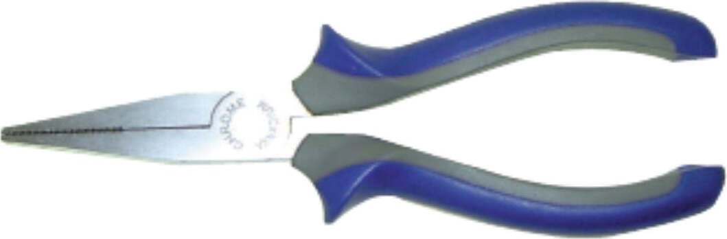 ORECA---PINZA-CON-BECCHI-PIATTI---MANICO-BICOLORE-BLU/GRIGIO-CON-FINITURA-SATINATA---160MM