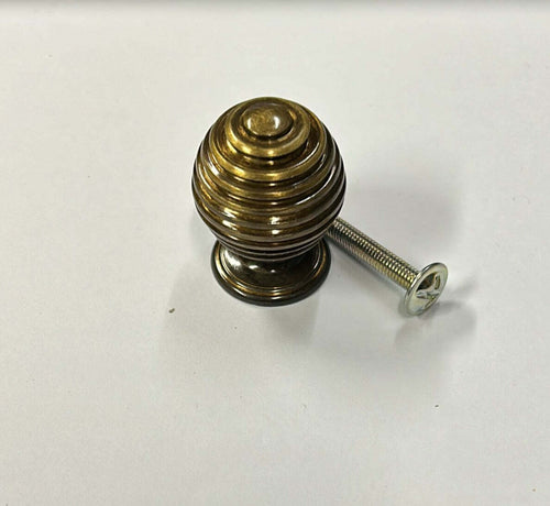 ORECA---POMOLO-RIGATO-OTTONE-BRONZATO-DIAMETRO-25MM