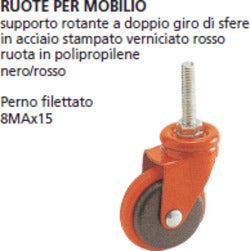 ORECA---RUOTA-CON-PERNO-FILETTATO-ZINCATO-DIAM.-50-MM-IN-ACCIAIO-STAMPATO-VERNICIATO-ROSSO