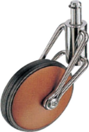 ORECA---RUOTA-PER-ARREDAMENTO-CON-PERNO-LISCIO-ROTANTE-CROMATO---kg-50---ø-80---CILIEGIO
