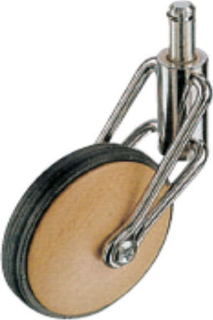 ORECA---RUOTA-PER-ARREDAMENTO-CON-PERNO-ROTANTE-LISCIO-CROMATO---kg-50---ø-80---FAGGIO