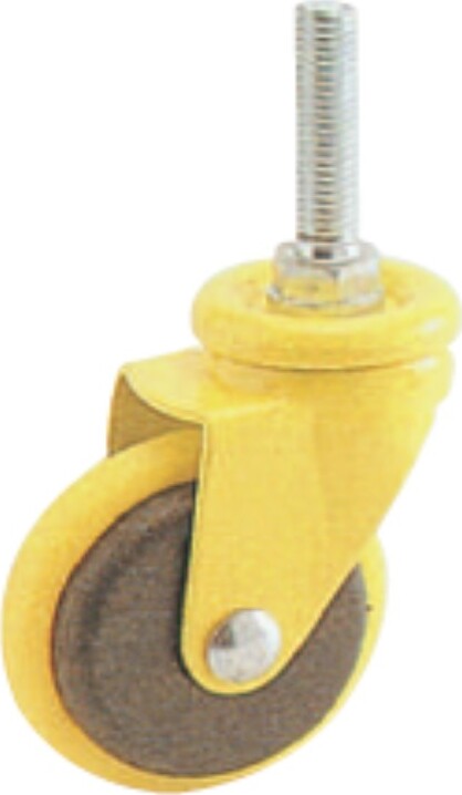 ORECA---RUOTA-PER-MOBILIO-CON-PERNO-FILETTATO---kg-20---ø-50---COLORE-GIALLO