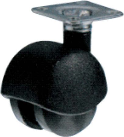 ORECA---RUOTE-DOPPIE-PER-MOBILIO-IN-MATERIALE-PLASTICO-NERO---PERNO-CON-PIASTRA---kg-15---ø-35