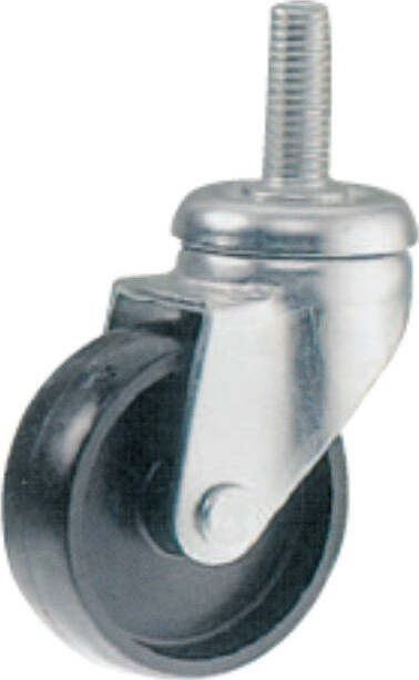 ORECA---RUOTE-PER-MOBILIO-MATERIALE-PLASTICO-NERO---CON-PERNO-FILETTATO-E-SUPPORTO-IN-ACCIAIO-ZINCATO---kg-40---ø-60