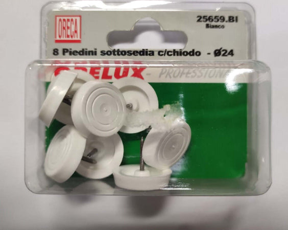 ORECA---SOTTOPIEDI-BIANCHI-CON-CHIODO-24MM-8PZ