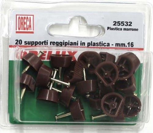 ORECA---SUPPORTO-REGGIPIANO-IN-PLASTICA-MARRONE-16MM-20PZ
