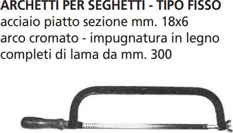 ORECA-ARCHETTO-PER-SEGHETTI-TIPO-FISSO-mm-300