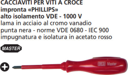 ORECA-CACCIAVITE-PER-VITI-A-CROCE-IMPRONTA-PHILLIPS-ALTO-ISOLAMENTO-VDE-1000V-GR2-6x100