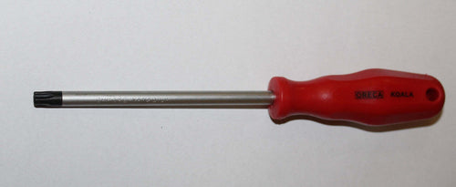 ORECA-CACCIAVITE-PER-VITI-TORX-T8-IMPUGNATURA-ROSSA-CON-FORO-CROMO-VANADIO