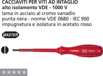 ORECA--CACCIAVITI-PER-VITI-AD-INTAGLIO-ALTO-ISOLAMENTO-VDE-1000V-mm-4X100