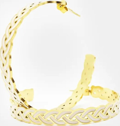 Orecchini a Cerchio Da Donna Braided Snake Con Chiusura Farfallina Moda/Donna/Gioielli/Orecchini Leclaf - Napoli, Commerciovirtuoso.it