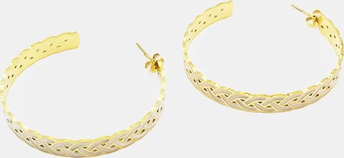 Orecchini a Cerchio Da Donna Braided Snake Con Chiusura Farfallina Moda/Donna/Gioielli/Orecchini Leclaf - Napoli, Commerciovirtuoso.it