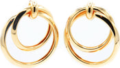 Orecchini a Cerchio Da Donna Orecchini in Zamak Nickel Free Con 2 Cerchi Pendenti Con Chiusura a Farfallina Moda/Donna/Gioielli/Orecchini Leclaf - Napoli, Commerciovirtuoso.it