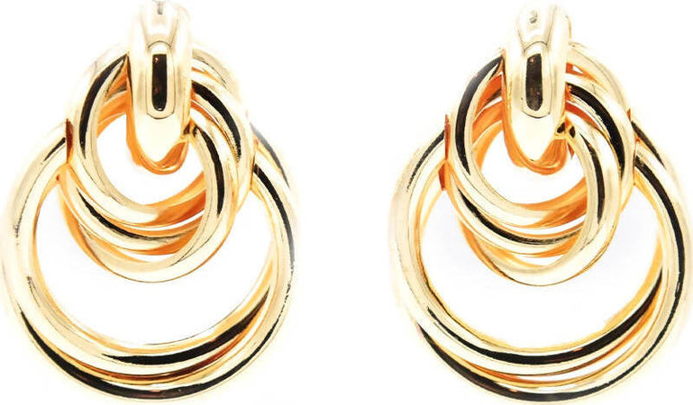 Orecchini a Cerchio Da Donna Orecchini Pendenti in Zamak 2 Cerchi Doppi Con Chiusura a Farfallina Nickel Free Moda/Donna/Gioielli/Orecchini Leclaf - Napoli, Commerciovirtuoso.it