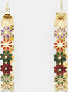 Orecchini a Cerchio Flowers Da Donna Chiusura Gancetto Multicolore Moda/Donna/Gioielli/Orecchini Leclaf - Napoli, Commerciovirtuoso.it