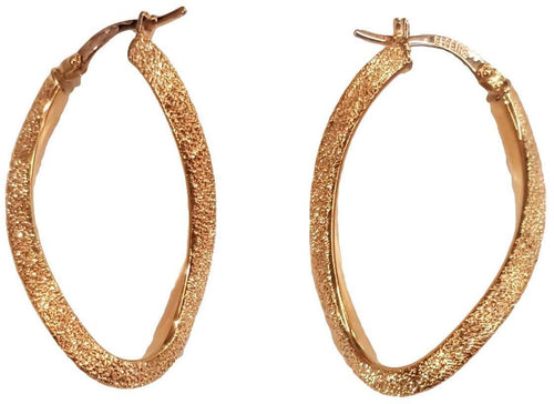 Orecchini a cerchio in Oro giallo 18 kt Diamantati Brillantini Brillanti