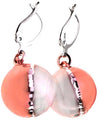 Orecchini a sfera in argento rosa e bianco