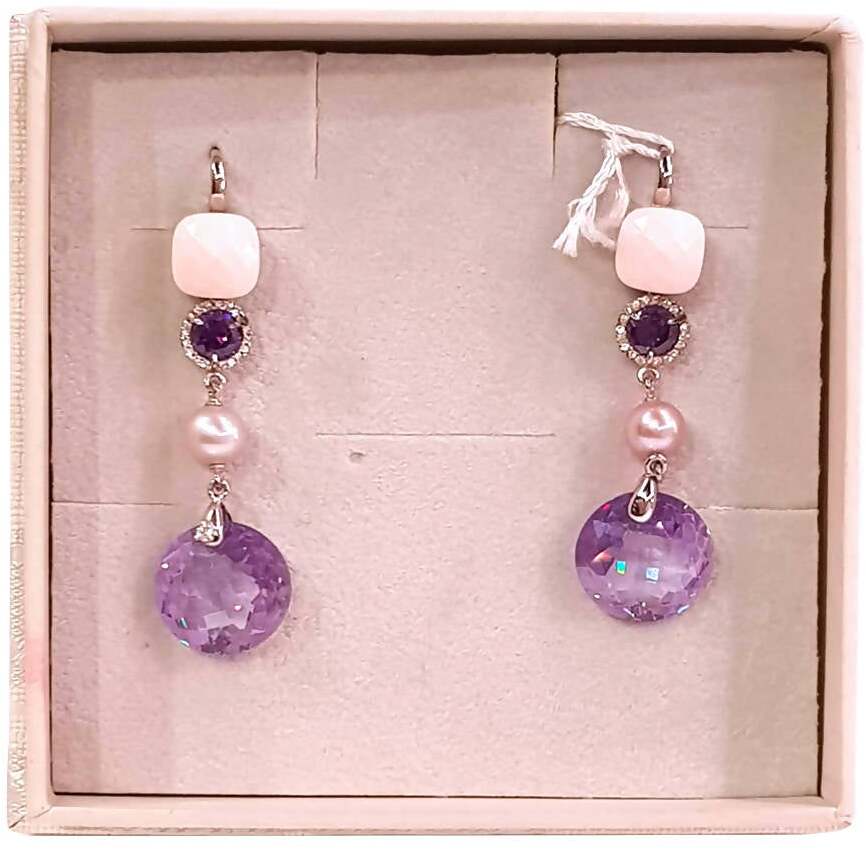 Orecchini Donna in Filigrana con Perle Naturali Bianche – Artigianali Orecchini Donna in Filigrana con Perle Naturali Bianche – Artigianali
