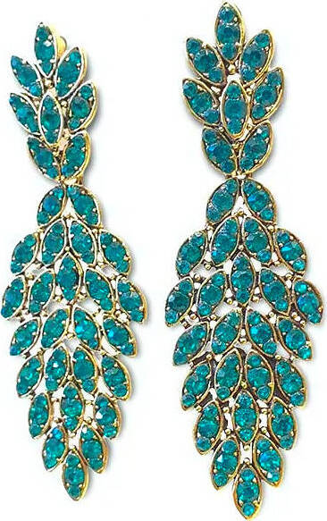 Orecchini Da Donna Orecchini Pendenti Con Strass Colorati Nickel Free Orecchini in Ottone E Zirconi a Forma Di Foglia Con Chiusura a Farfallina Moda/Donna/Gioielli/Orecchini Leclaf - Napoli, Commerciovirtuoso.it