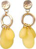 Orecchini Da Donna Pendenti in Resina Orecchini Nickel Free in Zamak Forma a Cerchio Con Petali E Chiusura a Farfallina Moda/Donna/Gioielli/Orecchini Leclaf - Napoli, Commerciovirtuoso.it