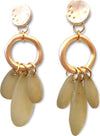 Orecchini Da Donna Pendenti in Resina Orecchini Nickel Free in Zamak Forma a Cerchio Con Petali E Chiusura a Farfallina Moda/Donna/Gioielli/Orecchini Leclaf - Napoli, Commerciovirtuoso.it