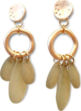 Orecchini Da Donna Pendenti in Resina Orecchini Nickel Free in Zamak Forma a Cerchio Con Petali E Chiusura a Farfallina Moda/Donna/Gioielli/Orecchini Leclaf - Napoli, Commerciovirtuoso.it