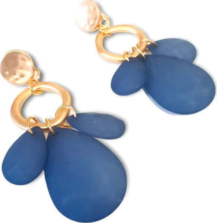 Orecchini Da Donna Pendenti in Resina Orecchini Nickel Free in Zamak Forma a Cerchio Con Petali E Chiusura a Farfallina Moda/Donna/Gioielli/Orecchini Leclaf - Napoli, Commerciovirtuoso.it