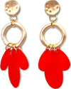 Orecchini Da Donna Pendenti in Resina Orecchini Nickel Free in Zamak Forma a Cerchio Con Petali E Chiusura a Farfallina Moda/Donna/Gioielli/Orecchini Leclaf - Napoli, Commerciovirtuoso.it