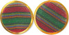 Orecchini Donna a Bottone Orecchini in Ottone E Tessuto Multicolore 4x4 Cm Nickel Free Con Chiusura a Farfallina Moda/Donna/Gioielli/Orecchini Leclaf - Napoli, Commerciovirtuoso.it