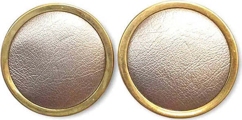 Orecchini Donna a Bottone Orecchini Tondi 3x3 Cm in Zamak E Pelle Colorata Orecchini Nickel Free Con Chiusura a Farfallina Moda/Donna/Gioielli/Orecchini Leclaf - Napoli, Commerciovirtuoso.it