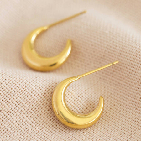 Orecchini Donna A Cerchio A Forma Di Luna In Acciaio Inossidabile Placcato Oro 18ct Casual Da Donna Moda/Donna/Gioielli/Orecchini MesmerizeD - Porto Sant’Elpidio, Commerciovirtuoso.it