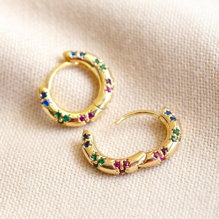 Orecchini Donna A Cerchio In Ottone Placcato Oro 14ct Con Grandi Cristalli Arcobaleno E Chiusura In Argento Sterling A Scatto Da Donna Lisa Angel Moda/Donna/Gioielli/Orecchini MesmerizeD - Porto Sant’Elpidio, Commerciovirtuoso.it