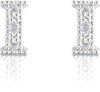 Orecchini argento 925 iniziale lettera I con zirconi