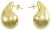Orecchini donna grandi a goccia in argento dorato altezza 30 mm