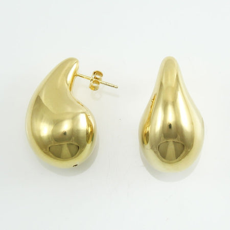 Orecchini donna grandi a goccia in argento dorato altezza 30 mm