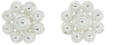 Orecchini donna in argento filigrana sarda nido d'ape