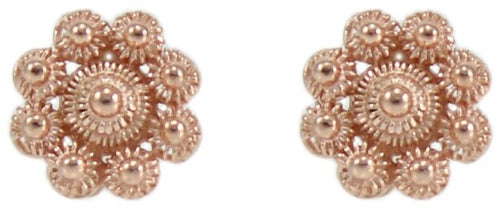 Orecchini donna in argento filigrana sarda nido d'ape placcato oro rosa